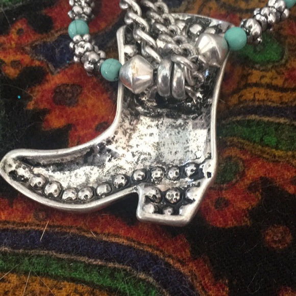 Boho Cowboy boot Ankle Bracelet - Picture 3 of 3